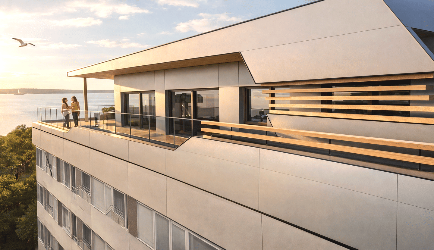 Seltene Projektentwicklung in Top-Lage: Dachfläche mit Penthouse-Baugenehmigung direkt am Kurstrand, 24960 Glücksburg (Ostsee)