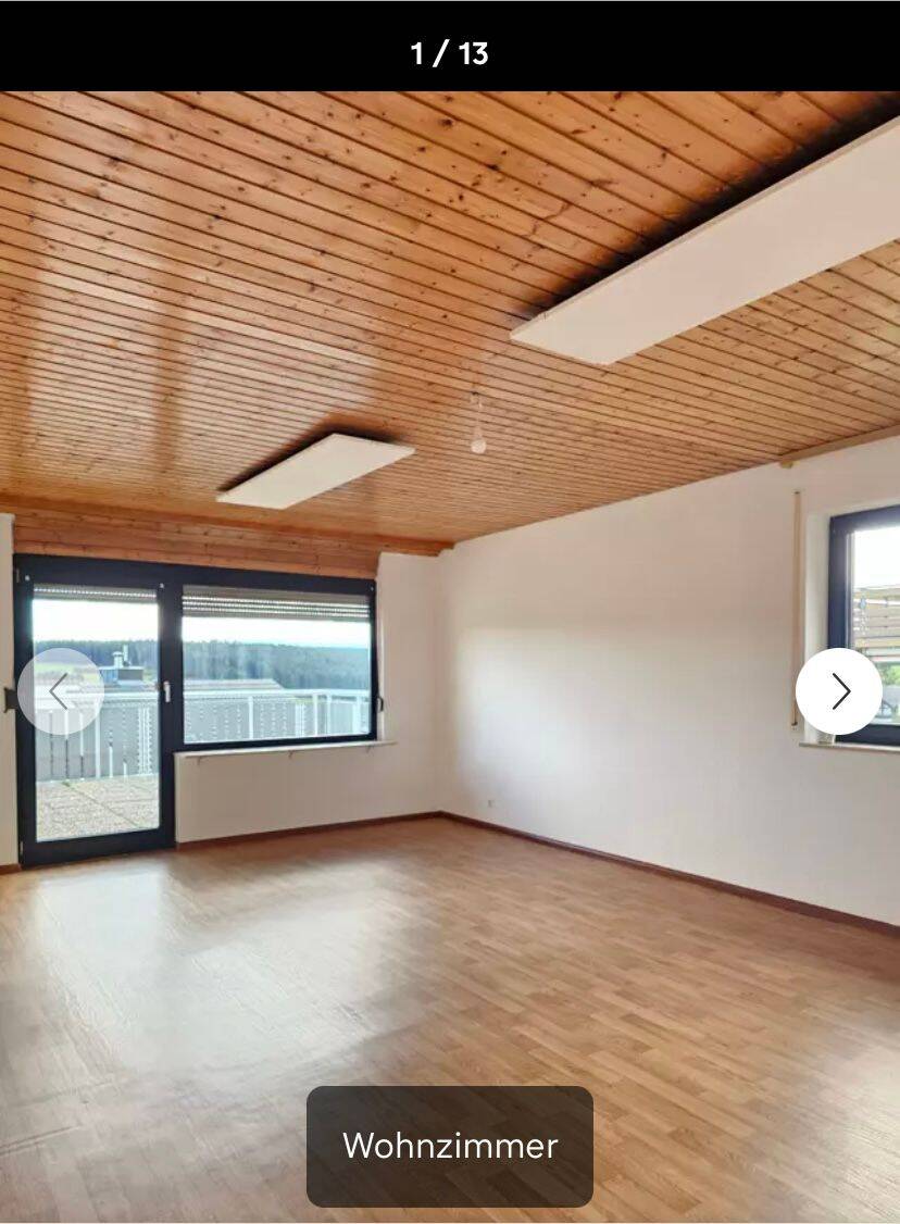 3-Zimmer-Wohnung (Dachgeschoss-DG) mit Terrasse, Einbauküche und Garage, 78089 Unterkirnach