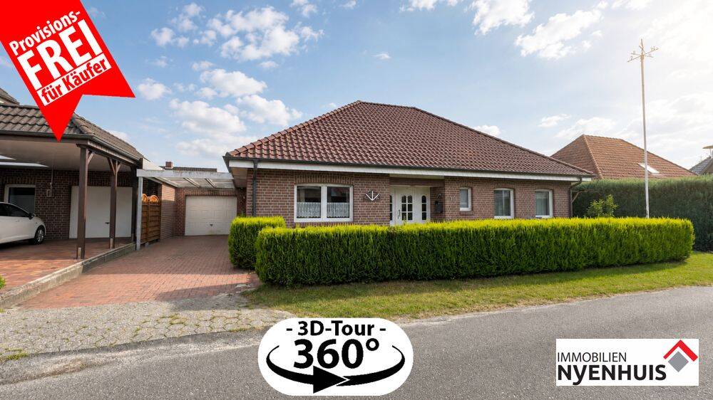 Walmdachbungalow mit Garage & Carport ** Terrasse Südlage ** ** provisionsfrei für den Käufer, 49779 Oberlangen