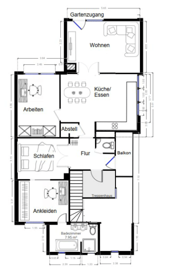 Sanierte Wohnung incl Garten und Stellplatz in familienfreundlicher Umgebung, 21035 Hamburg (Bergedorf Allermöhe Billwerder Neuallermöhe)