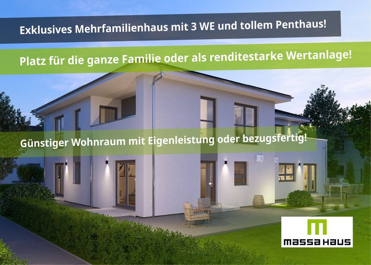 Neubau MFH mit 3 WE und exklusivem Penthaus für die ganze Familie oder als Wertanlage!, 63667 Nidda