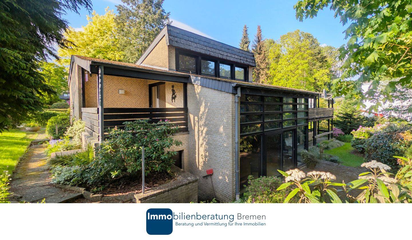 Architekten-Zweifamilienhaus mit Garage und idyllischem Quelllauf im Garten, 28757 Bremen (Aumund-Hammersbeck Fähr-Lobbendorf Schönebeck Sankt Magnus Vegesack)