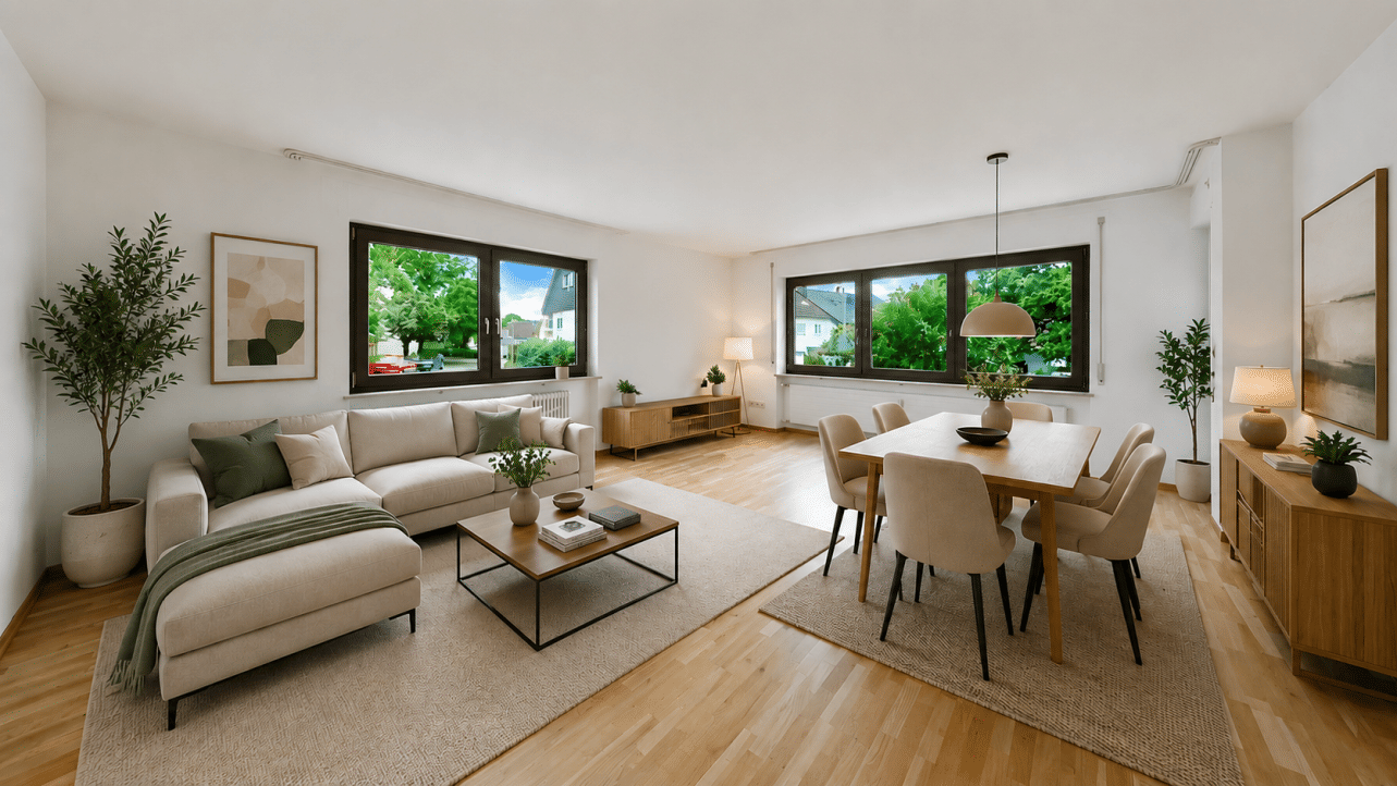 Provisionsfrei! Großzügige 4-Zimmer-Wohnung mit großem Gartenanteil, Balkon und Garagen, 71336 Waiblingen