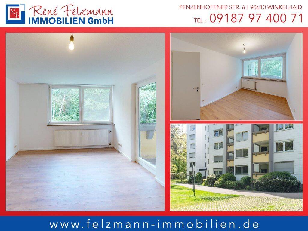 Ruhig gelegene 2 Zimmerwohnung mit Blick ins Grüne *ohne zusätzliche Käuferprovision*, 90473 Nürnberg (Langwasser)