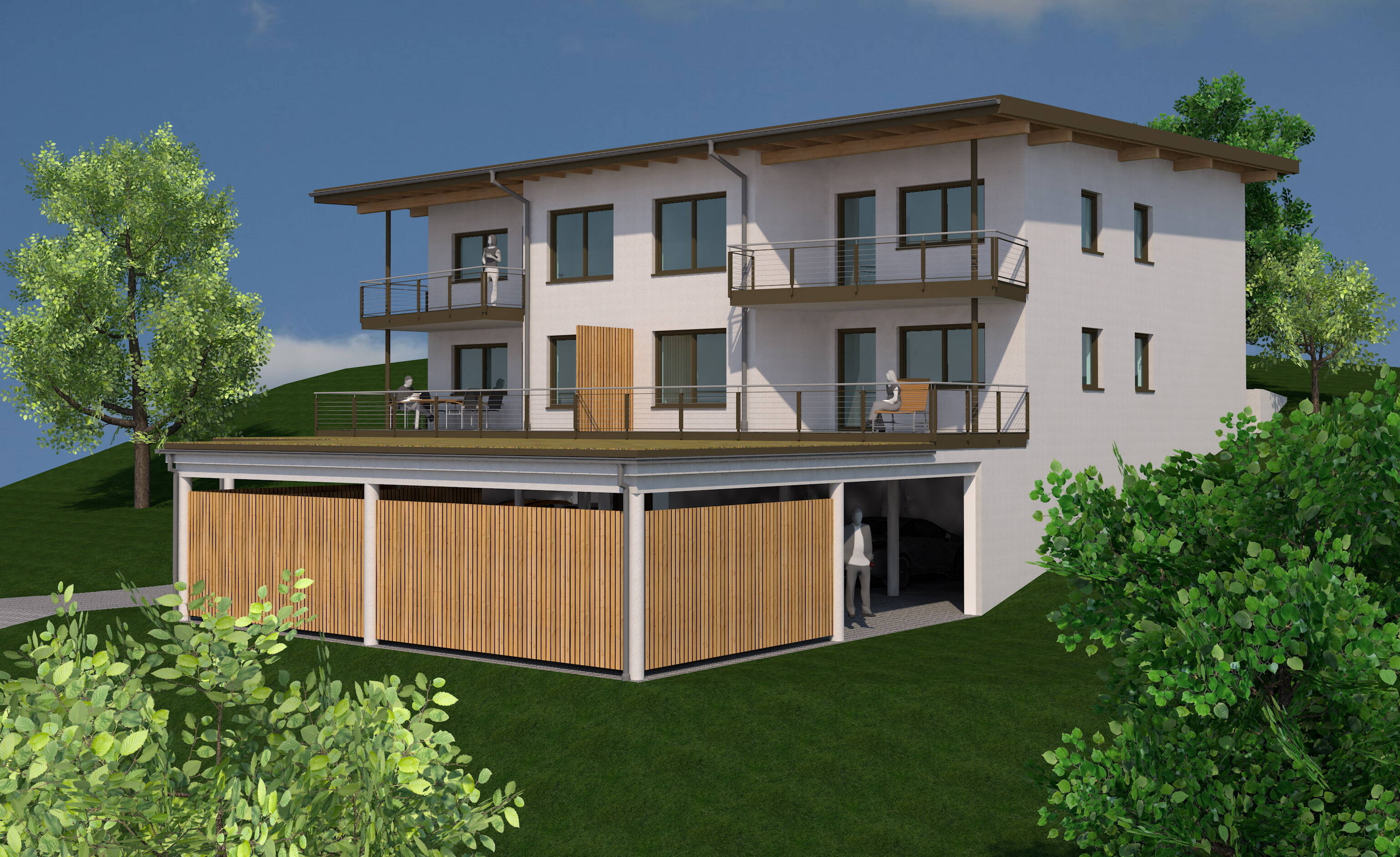 *Neubauprojekt in Drachselsried* Herrliche 3-Zimmer-Eigentumswohnung in Randlage, KfW 40, EG rechts, mit großer Sonnenterrasse, 94256 Drachselsried