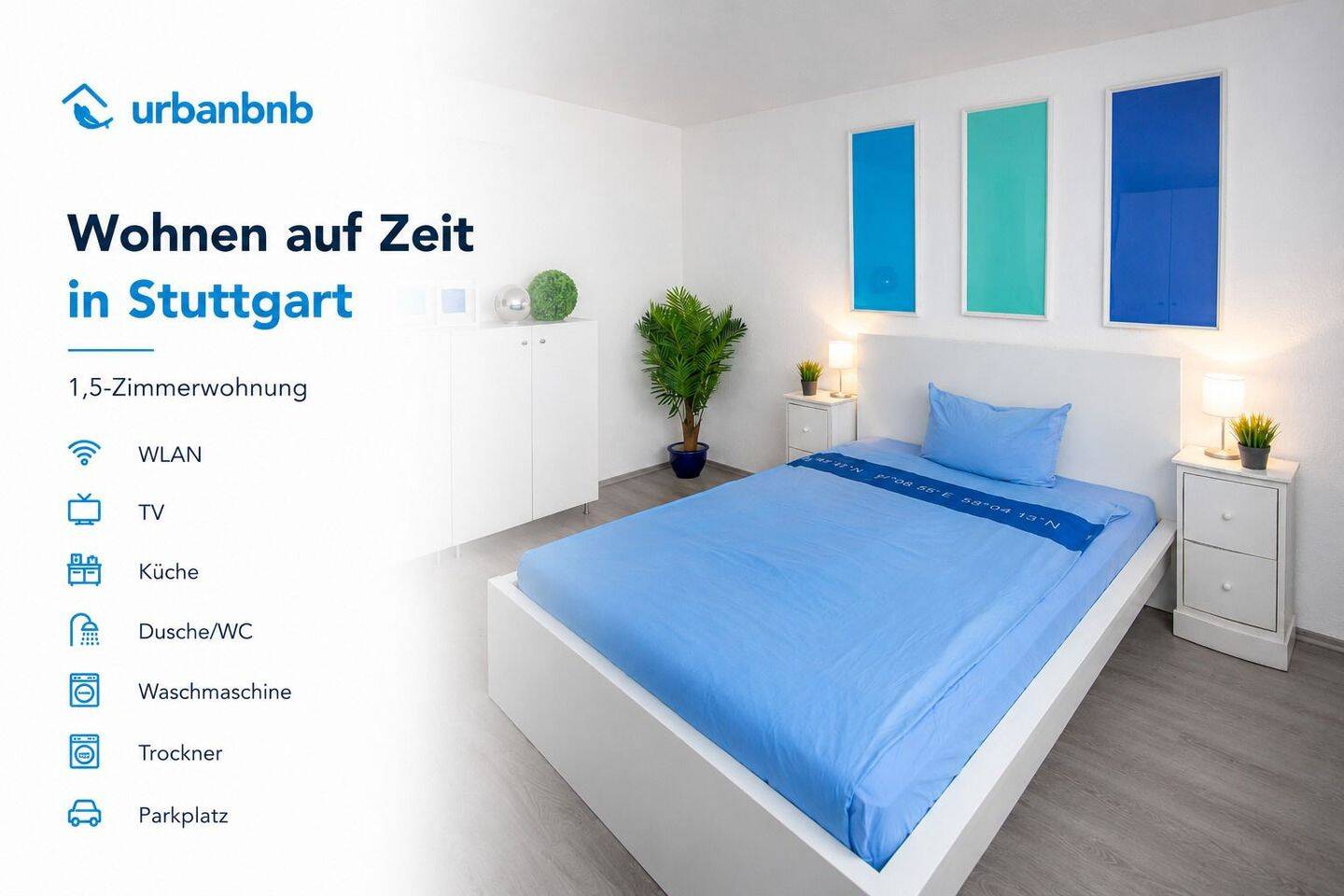 Möblierte 2-Zimmerwohnung Stuttgart – Wohnen auf Zeit, 70439 Stuttgart (Neuwirtshaus Stammheim Zuffenhausen)