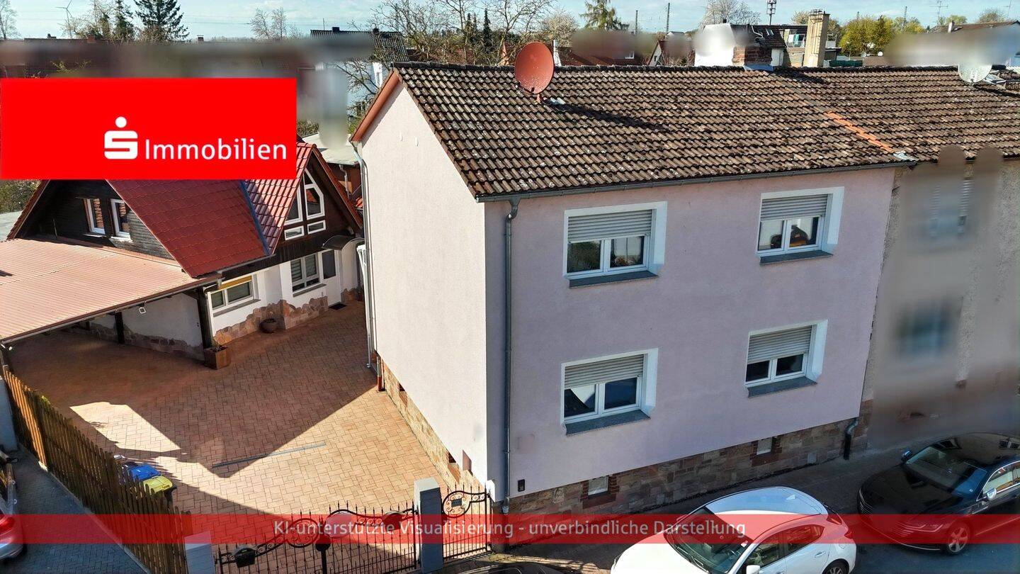 Top Lage Bruchköbel: Doppelhaushälfte und Hinterhaus mit 2 zusätzlichen Wohnungen, 63486 Bruchköbel