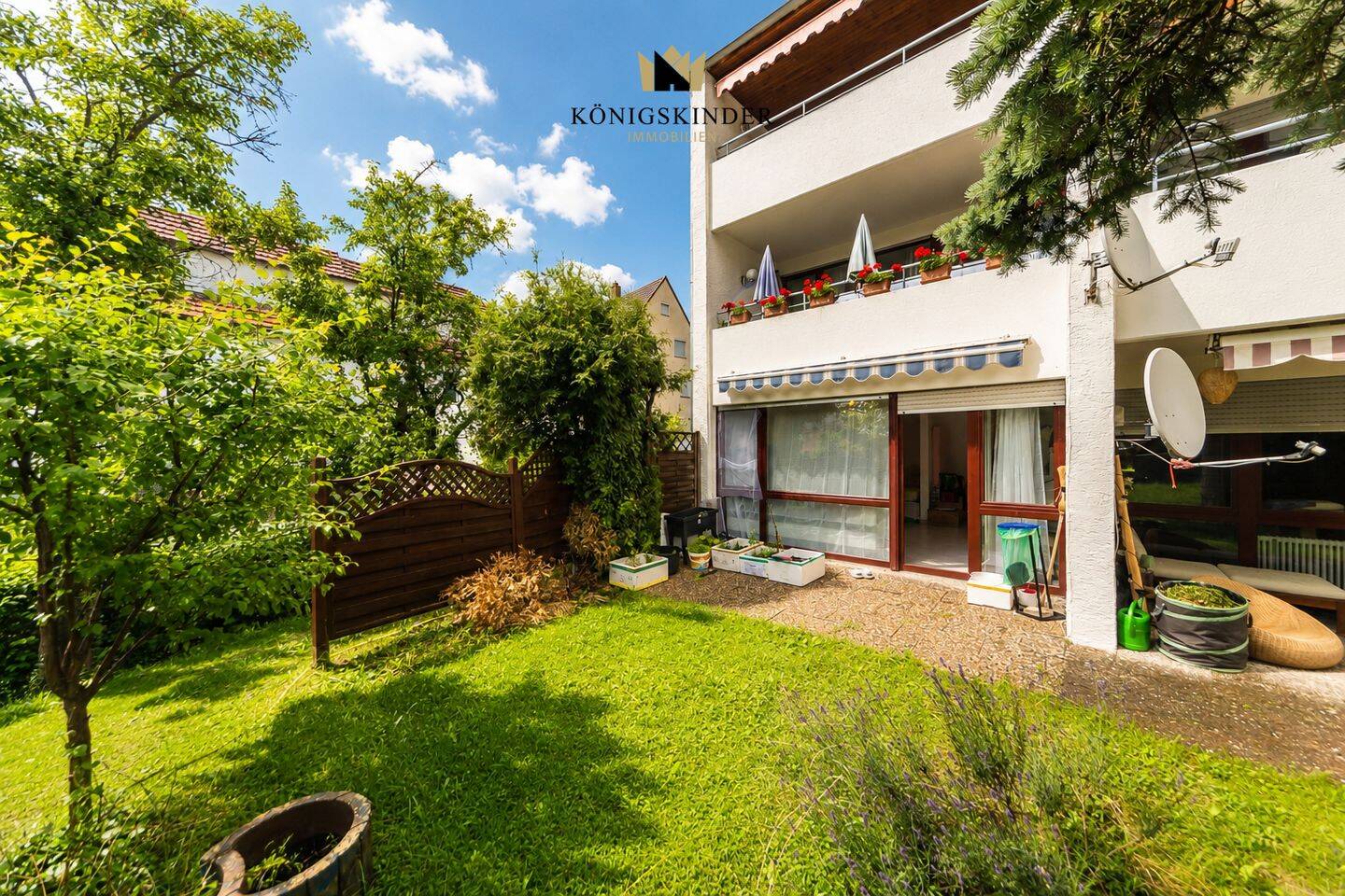 Helle 1-Zimmer-Wohnung mit Terrasse, Gartenanteil und Stellplatz, 73732 Esslingen am Neckar