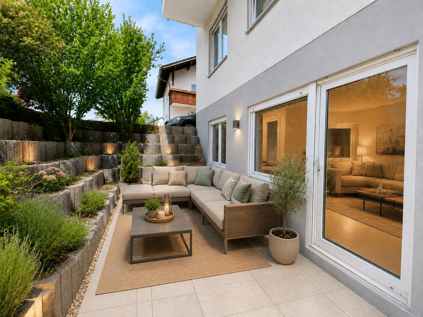 Terrassenwohnung mit  gepflegter Wohnanlage,  großzügigem Außenbereich, 68794 Oberhausen-Rheinhausen