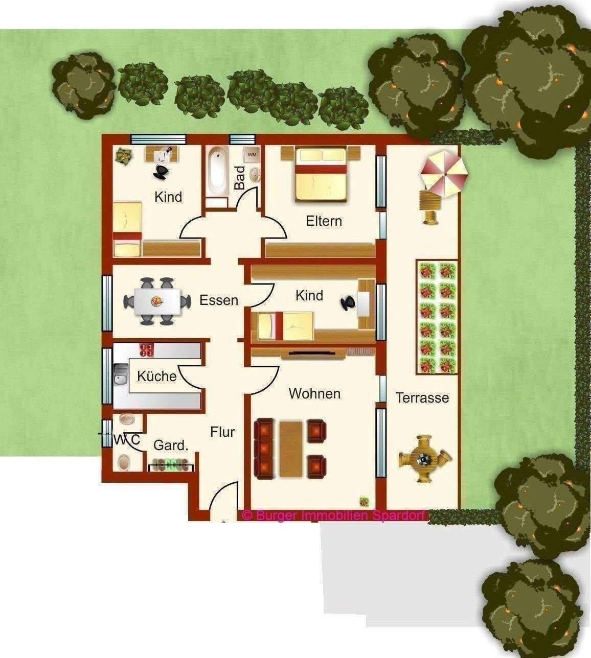 Bungalow like in Forchheim 131 m² Wohnfläche mit Südwestterrasse und großem Garten in sehr ruhiger Lage, 91301 Forchheim