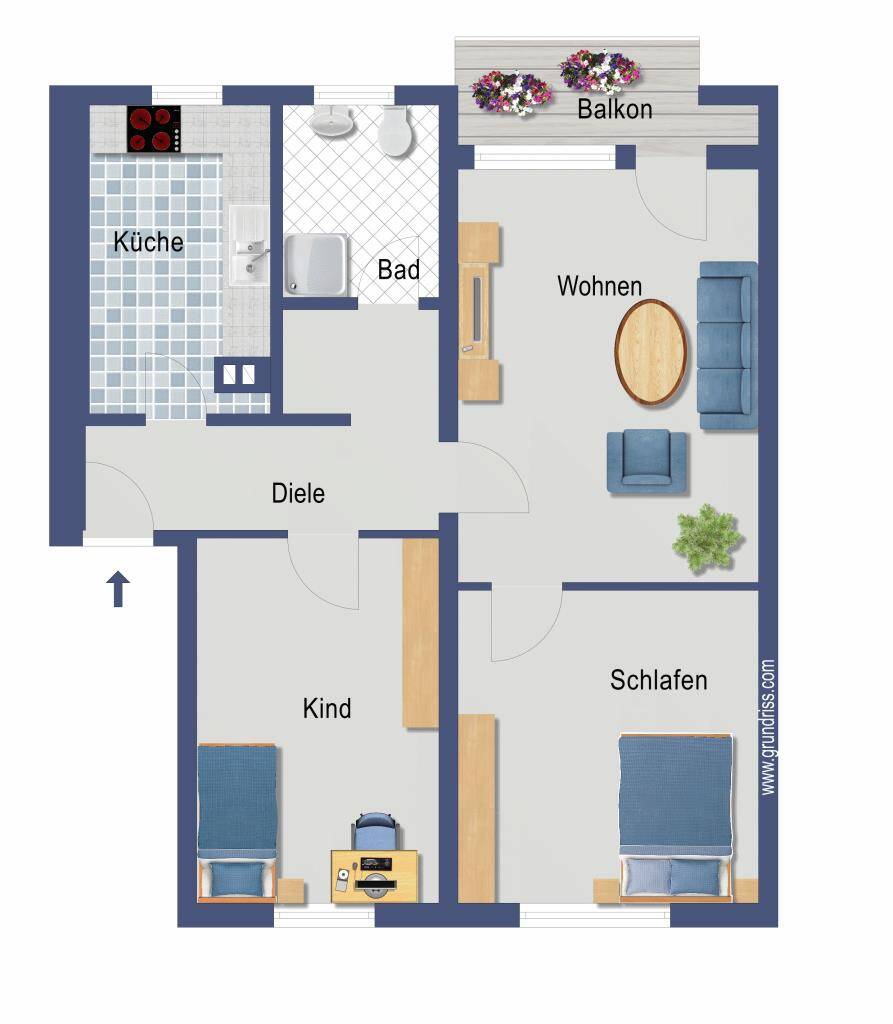 leerstehende Wohnung mit Balkon – provisionsfreier Verkauf, 50181 Bedburg