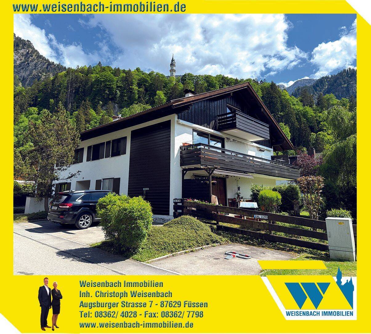 Traumlage in Schwangau: Sonnige 2,5-Zimmer-Wohnung mit Südterrasse und Schlossblick, 87645 Schwangau