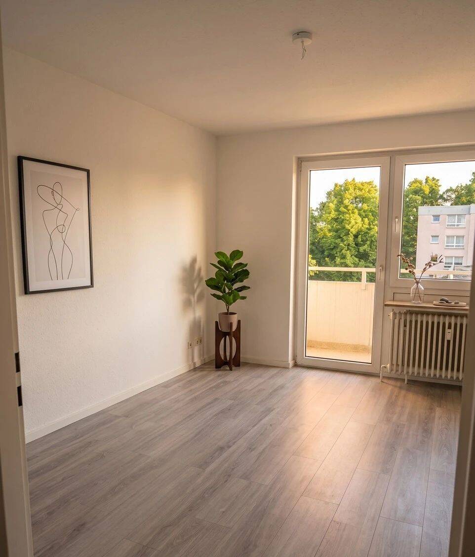Helle, frisch renovierte 2-Zimmer-Wohnung mit Balkon & Tageslichtbad in Frankfurt-Niederursel, 60439 Frankfurt am Main (Heddernheim Kalbach Niederursel Praunheim)