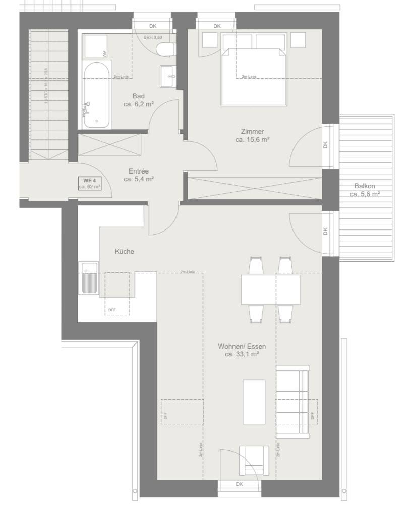 2-Zimmer Wohnung mit Balkon, 90766 Fürth (Eigenes Heim Hardhöhe Unterfarrnbach Weststadt)