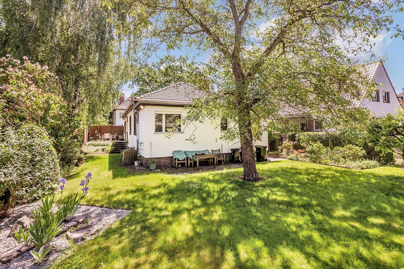 Bungalow mit gepflegtem Garten nahe dem Rudower Fließ, 12355 Berlin (Neukölln Kolonie Platanenblick Rudow Siedl. An der Rudower Höhe)