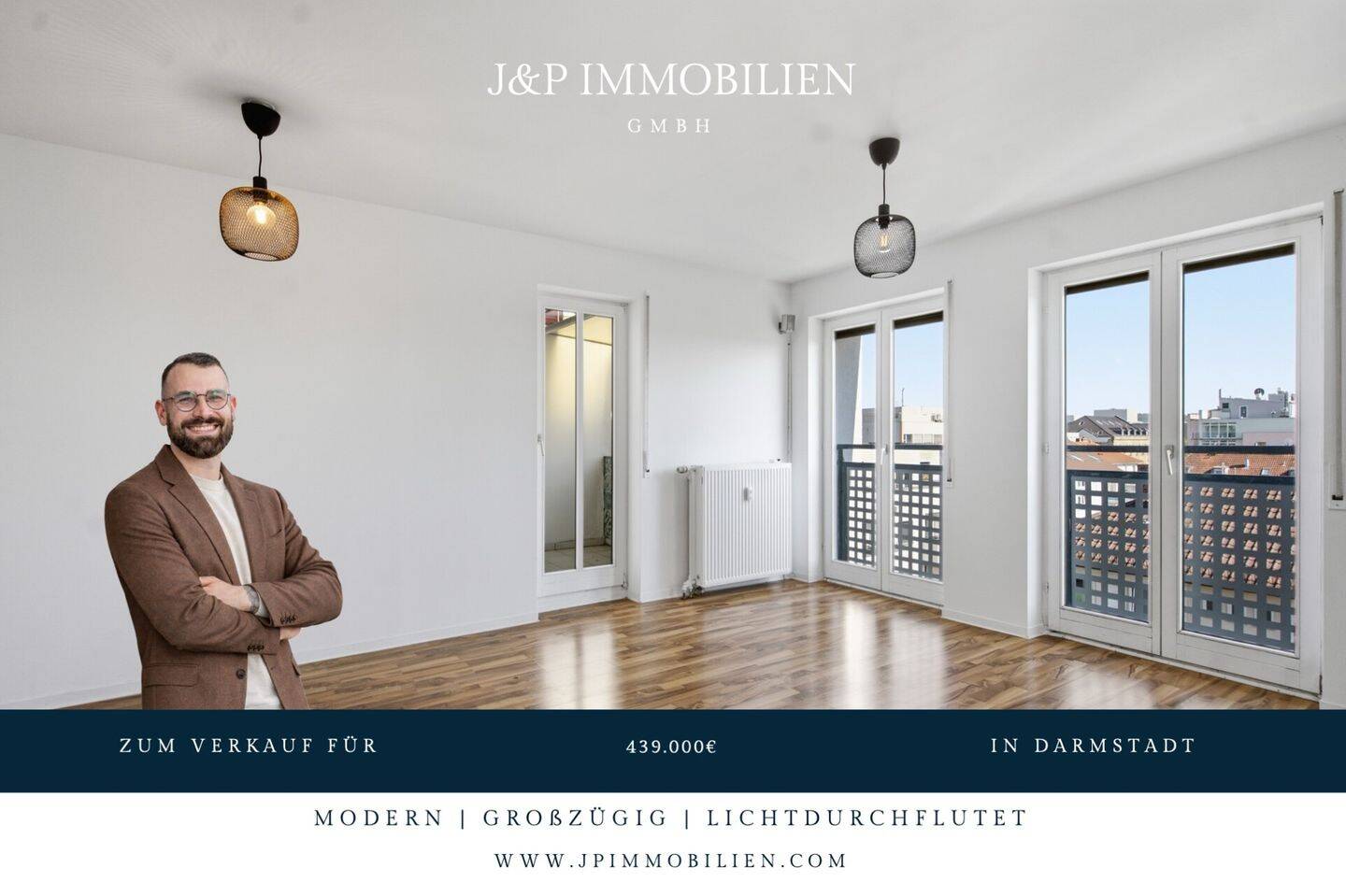 Lichtdurchflutetes Penthouse mit Süd-Balkon & Tiefgarage in Darmstadt!, 64293 Darmstadt (Darmstadt)