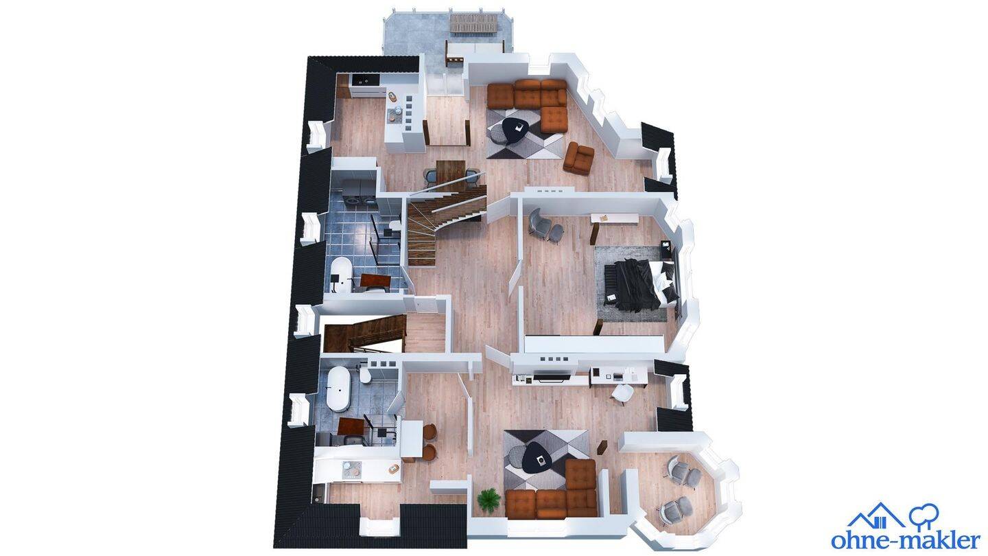 Exclusiv und stilvoll wohnen in Stadtvilla / hochwertige 4 – 5 Raum Terrassenwohnung, 2826 Görlitz
