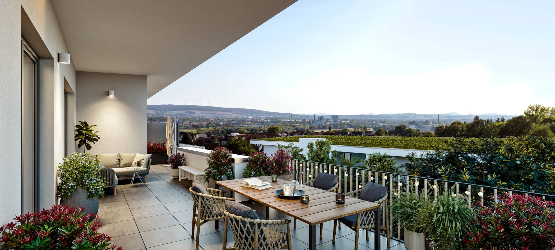Klimatisiertes Penthouse mit Blick auf Stadt & Herkules, inkl. TG-Stellplätzen & Wallbox, Kassel, 34125 Kassel