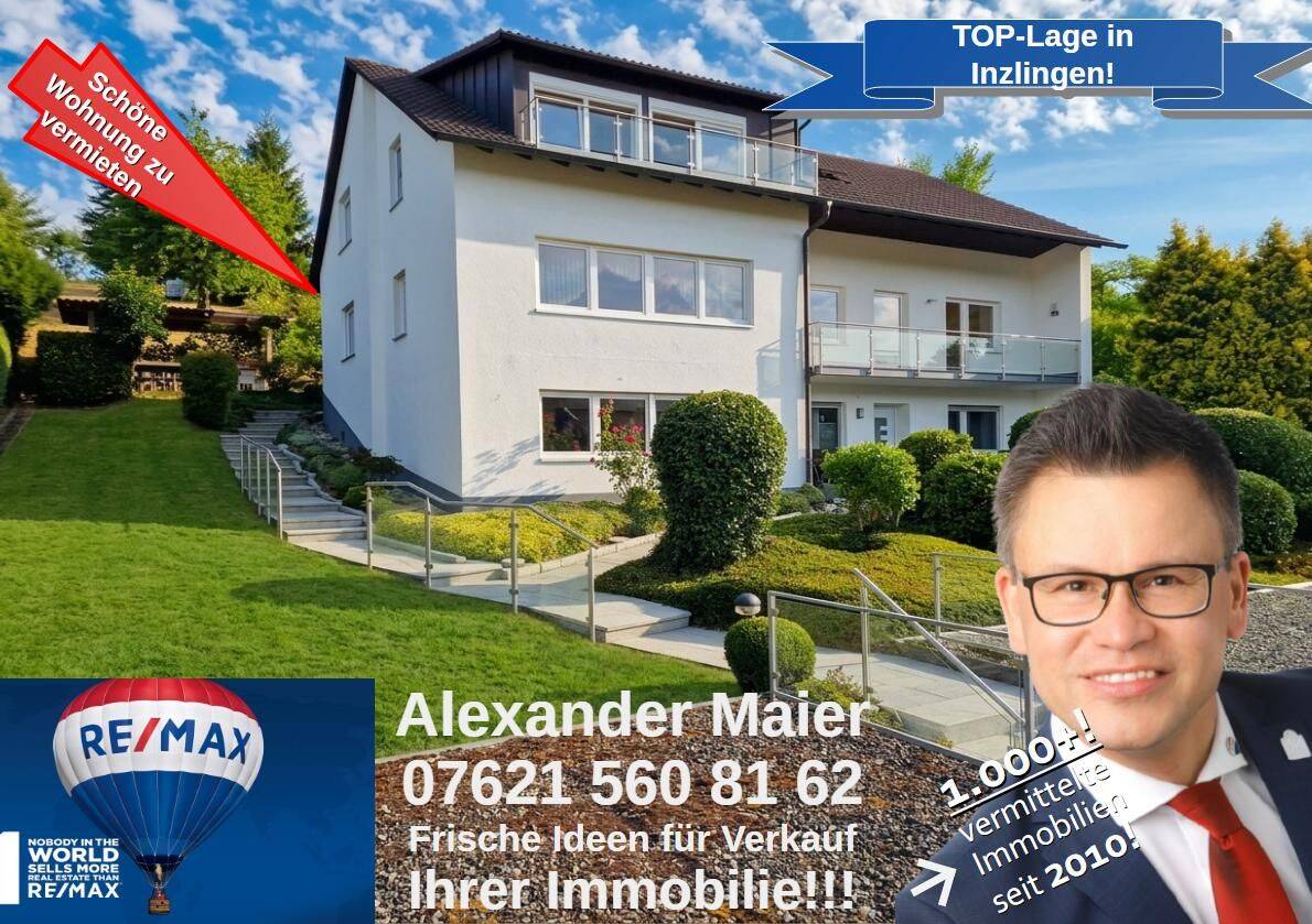 Attraktive 4-Zimmer-Balkonwohnung in Hanglage – Modernes Wohnen mit Weitblick!, 79594 Inzlingen