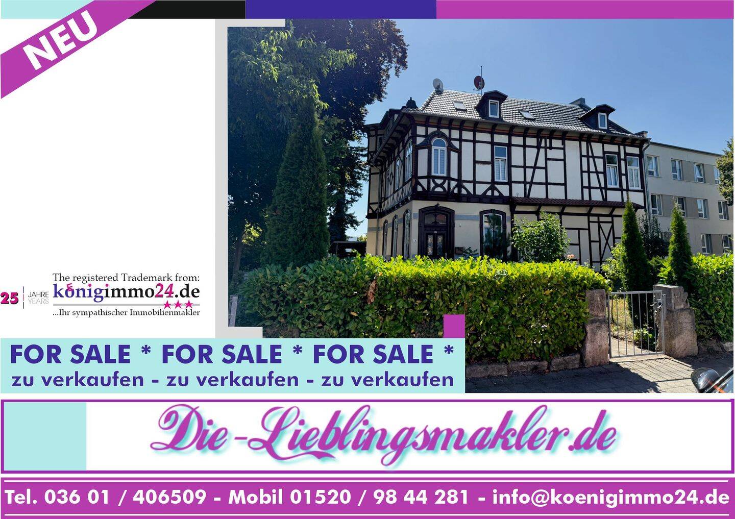 Exklusive Immobilie in bevorzugter Wohnlage: Teilsanierte 3 WE Villa mit Zufahrt, Balkon, Garten, Carport und Stellplätzen in Mühlhausen!, 99974 Mühlhausen/Thüringen