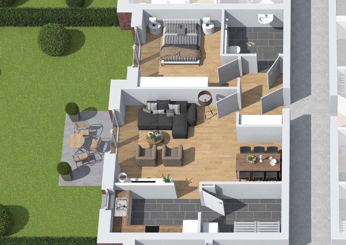 VORSCHAU | Behagliche 2-Zimmer-Wohnung in neuem Wohn- und Geschäftsgebäude in zentraler Lage Wardeburgs, 26203 Wardenburg
