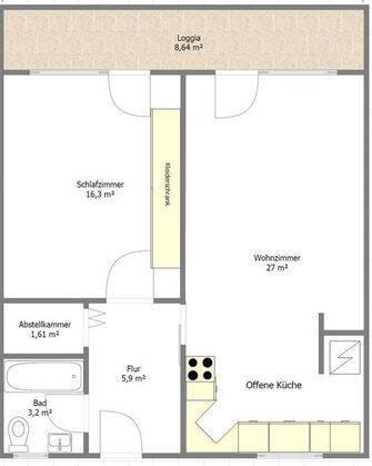 Attraktive 2-Zimmer-Wohnung in der Alexanderstraße, 60489 Frankfurt am Main (Rödelheim)