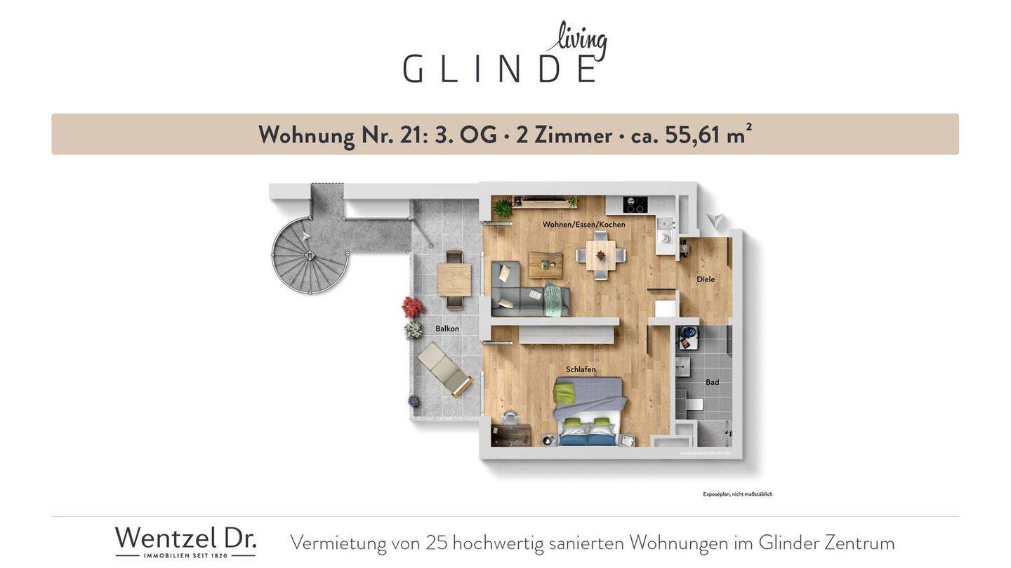 2-Zimmer-Wohnungen mit durchdachten Grundrissen in Glinde-Wentzel Dr., 21509 Glinde