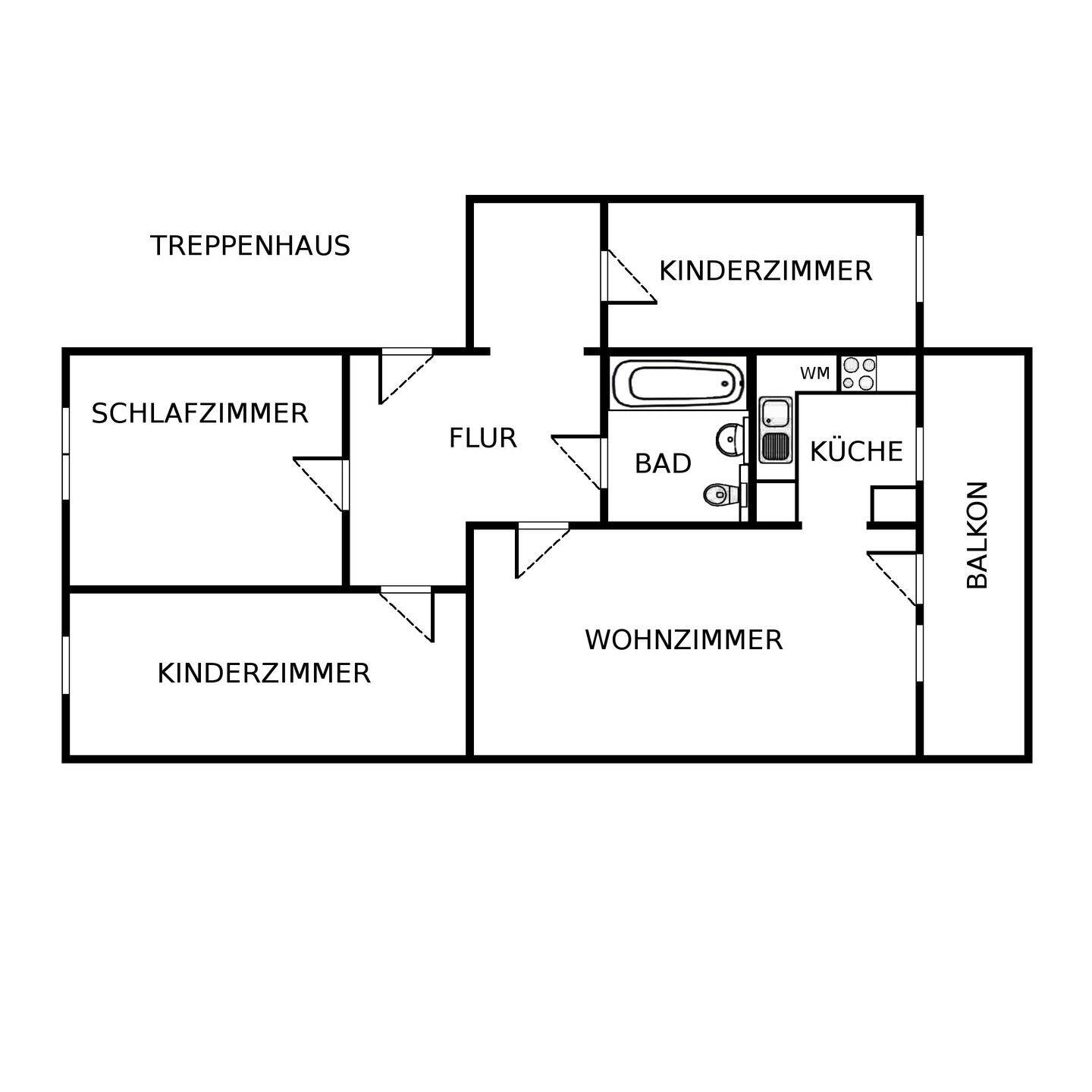 4 Raum Wohnung zu vermieten, 1833 Dürrröhrsdorf-Dittersbach