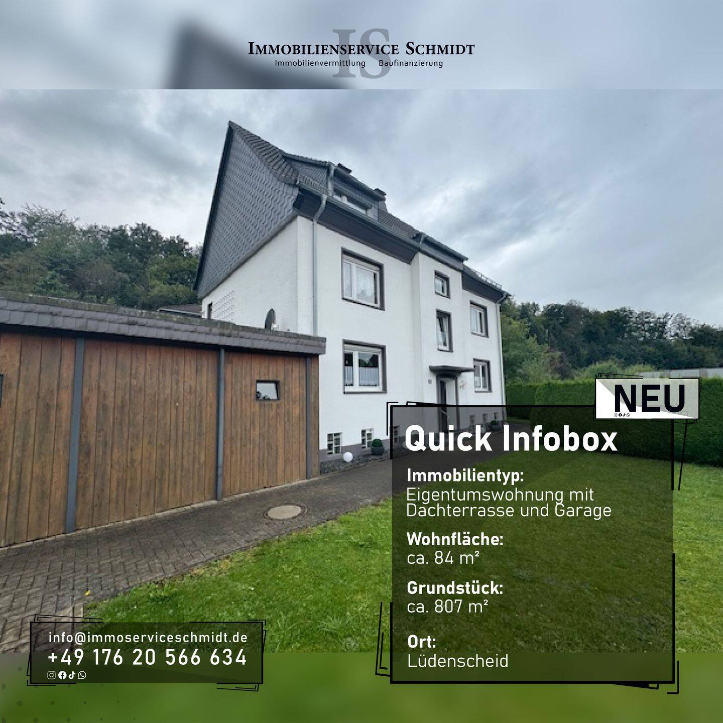 Gepflegte und geräumige Eigentumswohnung mit Dachterrasse in familienfreundlicher Lage von Lüdenscheid, 58513 Lüdenscheid