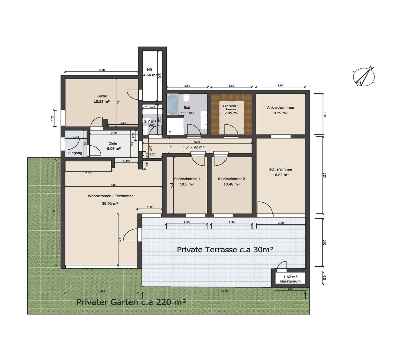 Wohnen wie im Bungalow – mit privatem Garten (200 m²) am Stadtwald (Bonn Schweinheim) in Bonn-Bad Godesberg, 53177 Bonn
