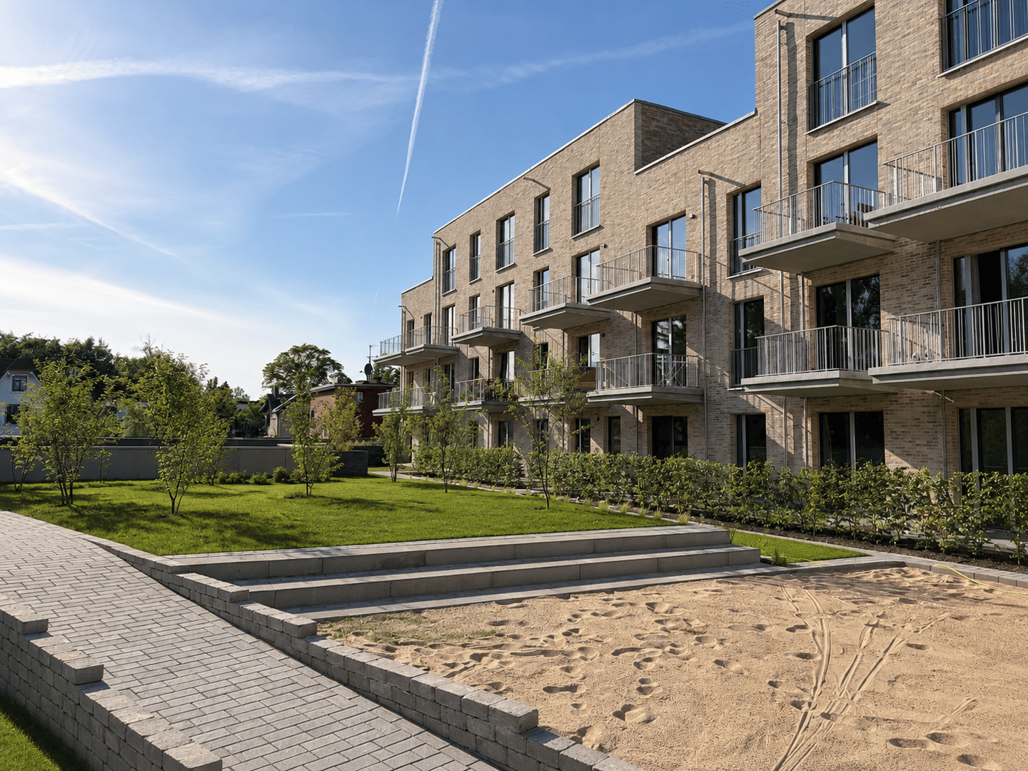 Neubau-Erstbezug: Hochwertige 2-Zimmer-Wohnung mit großzügigem Südbalkon, 22589 Hamburg (Altona Blankenese Iserbrook Osdorf Sülldorf)