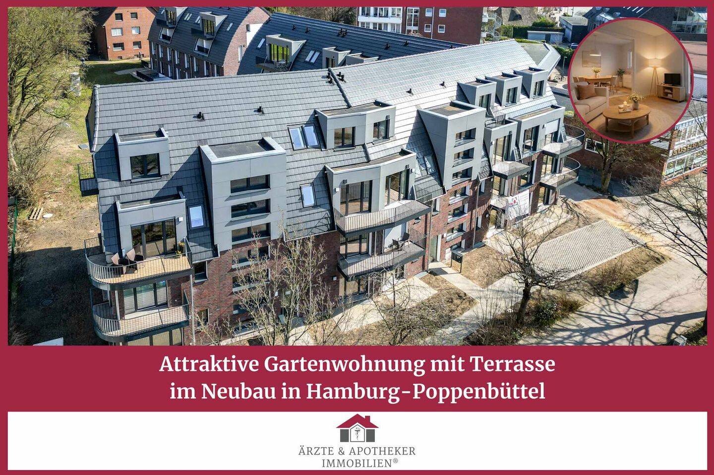 Attraktive Gartenwohnung mit Terrasse im Neubau in Hamburg-Poppenbüttel