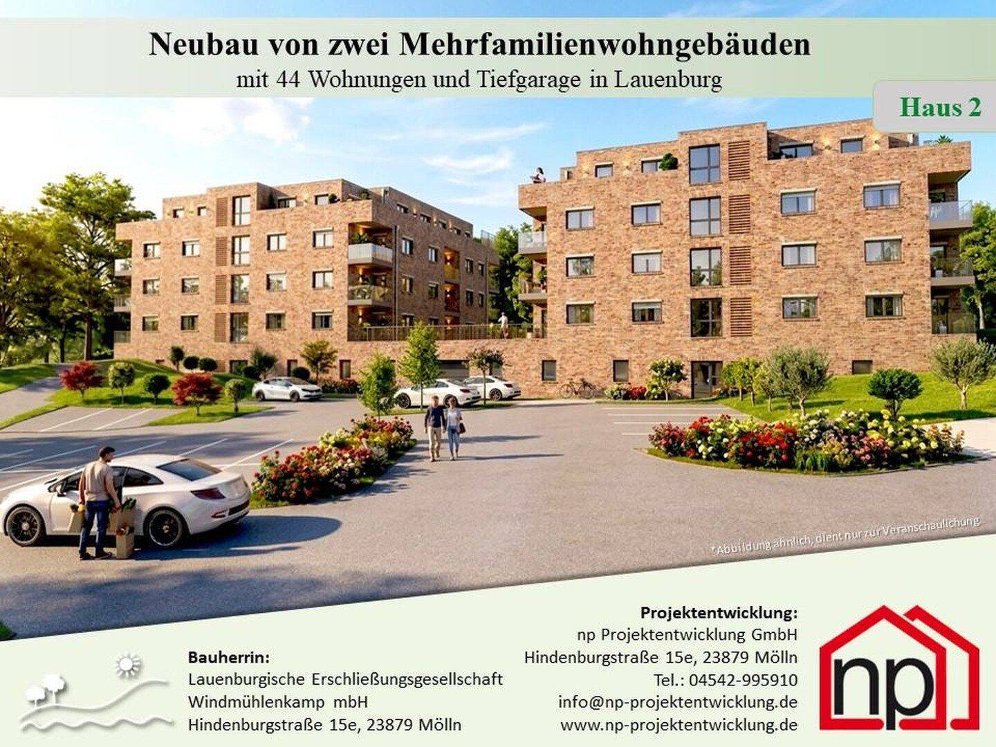 2 Zimmer 1. OG Neubau-Eigentumswohnung 2.29, 21481 Lauenburg/Elbe