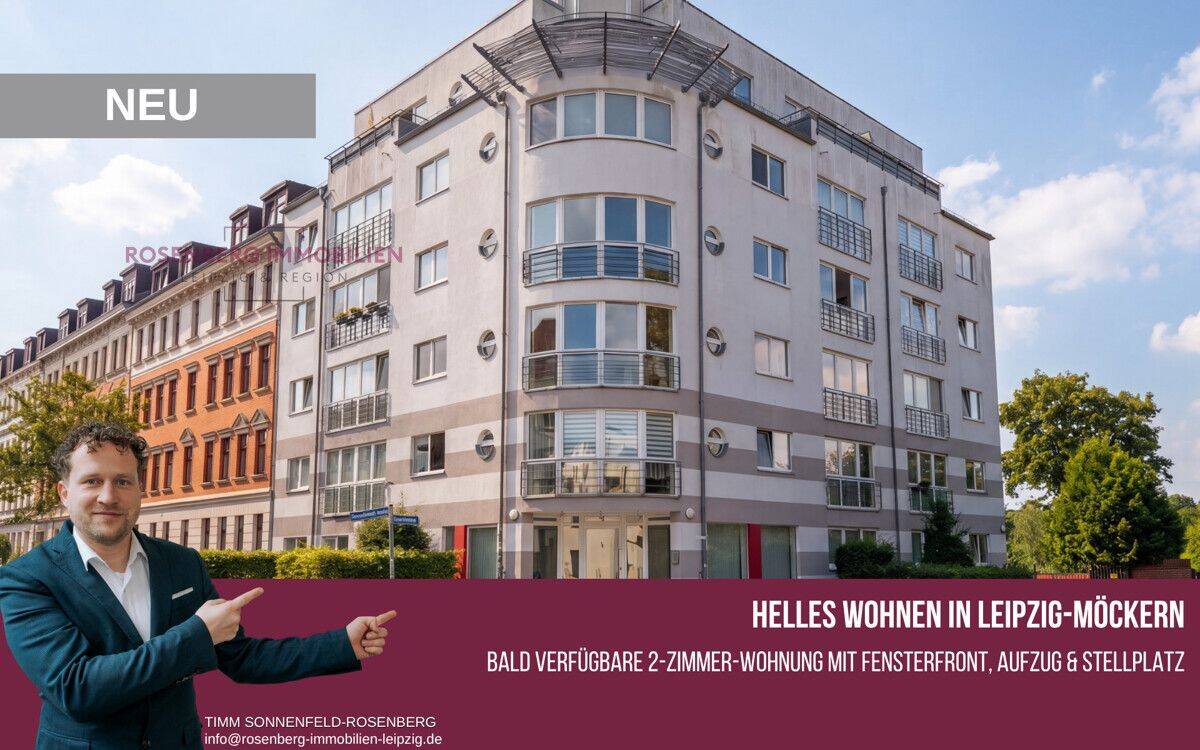 *frei werdende* Lichtdurchflutete 2 Zimmer in Möckern – mit Aufzug & Stellplatz, 4159 Leipzig (Lützschena-Stahmeln Möckern Wahren)