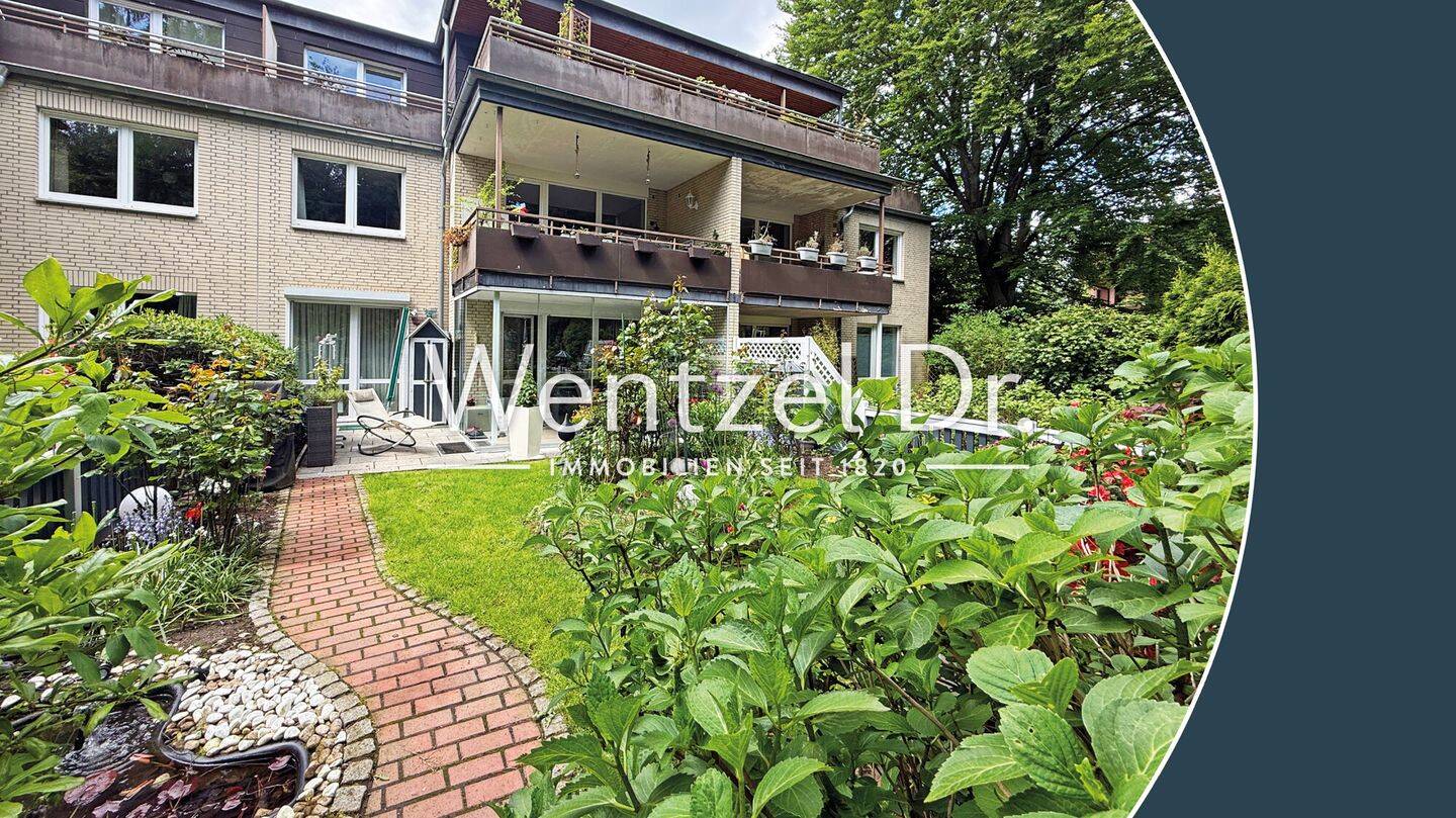 Lichtdurchflutete Erdgeschosswohnung mit Traumgarten und Tiefgaragenstellplatz – Wentzel Dr., 22391 Hamburg (Wandsbek)