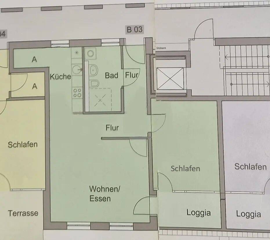 Sonnige, barrierefreie 2-Zimmer Wohnung, 89079 Ulm