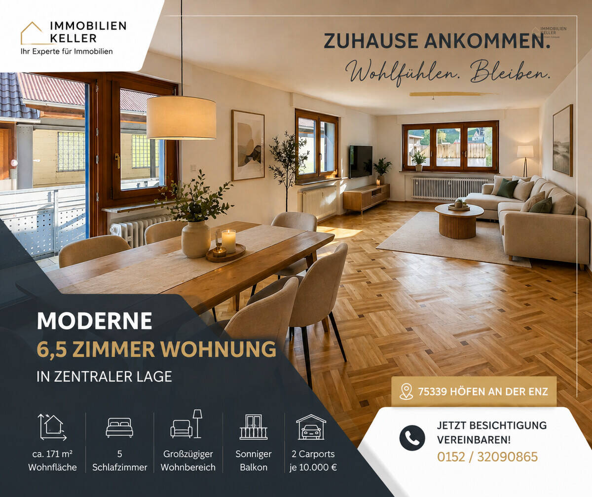 Haus im Haus- 6,5 Zimmer Wohnung in zentraler Lage, 75339 Höfen an der Enz