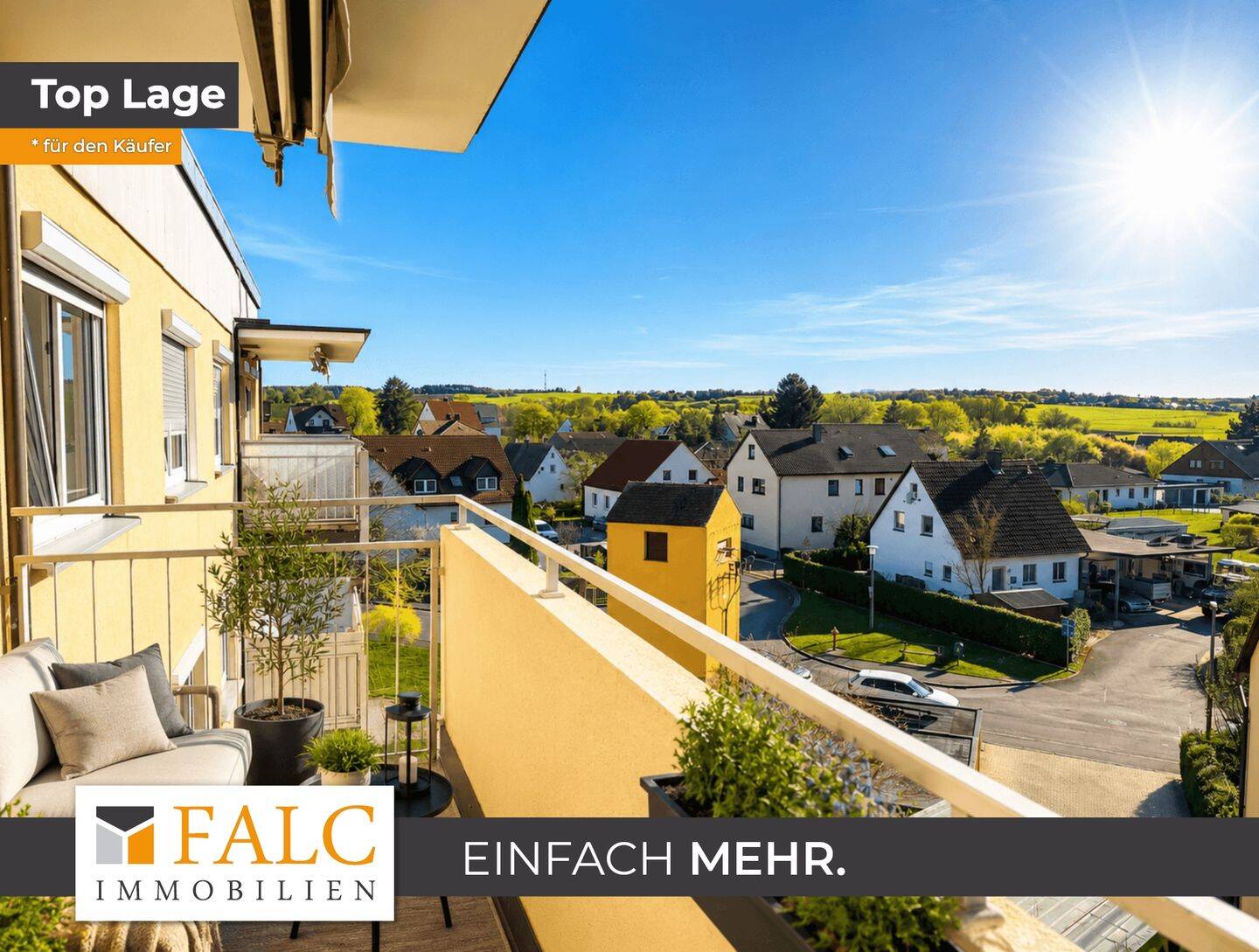 Wohnen über den Dächern von Eckental – Südbalkon, Fernblick und Garage inklusive, 90542 Eckental