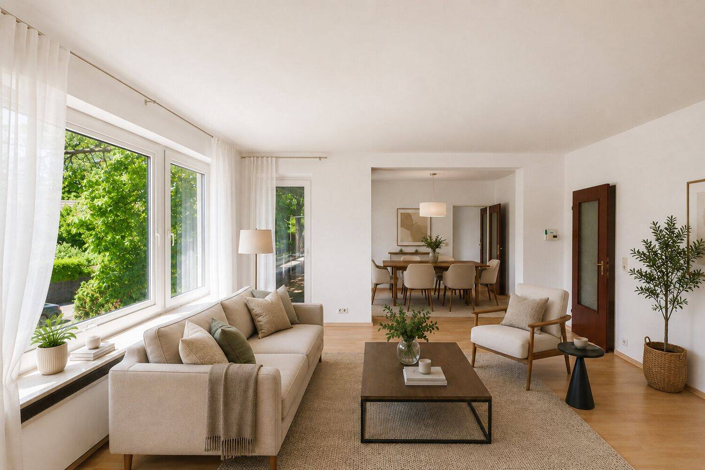 Hauscharakter nahe der Eilenriede: viereinhalb Zimmer, Garage, Balkon und ca. 91 m² Nutzfläche, 30519 Hannover