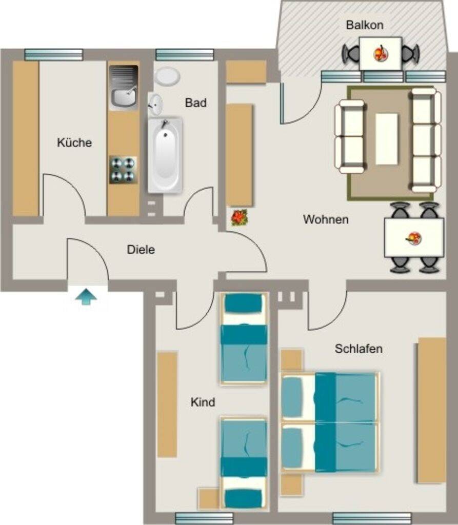 Demnächst frei! 3-Zimmer-Wohnung in Ahlen Innenstadt, 59229 Ahlen