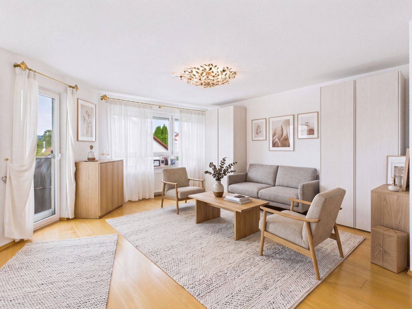 Großzügiges Wohnen wie im eigenen Haus – 157 m² Maisonette mit zwei Balkonen und TG, 74248 Ellhofen