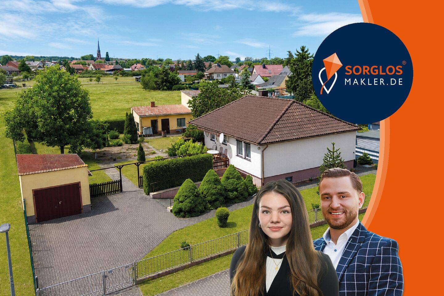Ruhig gelegener Bungalow mit Vollkeller, Tiefgarage und großem Grundstück, 39288 Burg