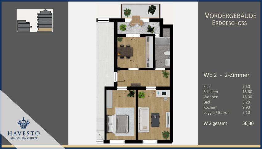 Energetisch sanierte 2-Zimmer-Wohnung mit modernem Wohnkomfort, 90459 Nürnberg