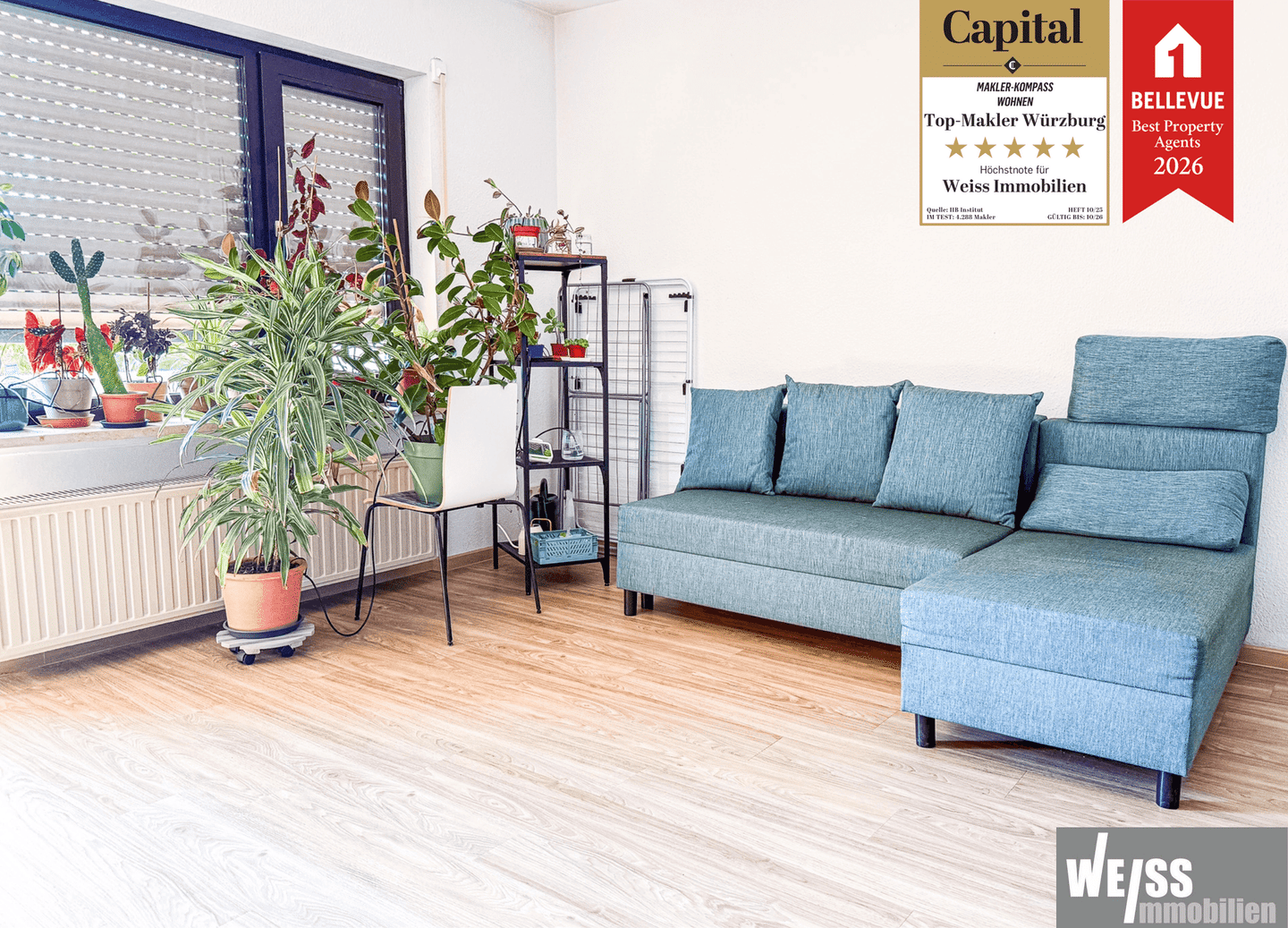 Gemütliche 2-Zimmer-Wohnung mit Balkon, EBK & Garagenstellplatz, 97078 Würzburg (Grombühl Lindleinsmühle Versbach)