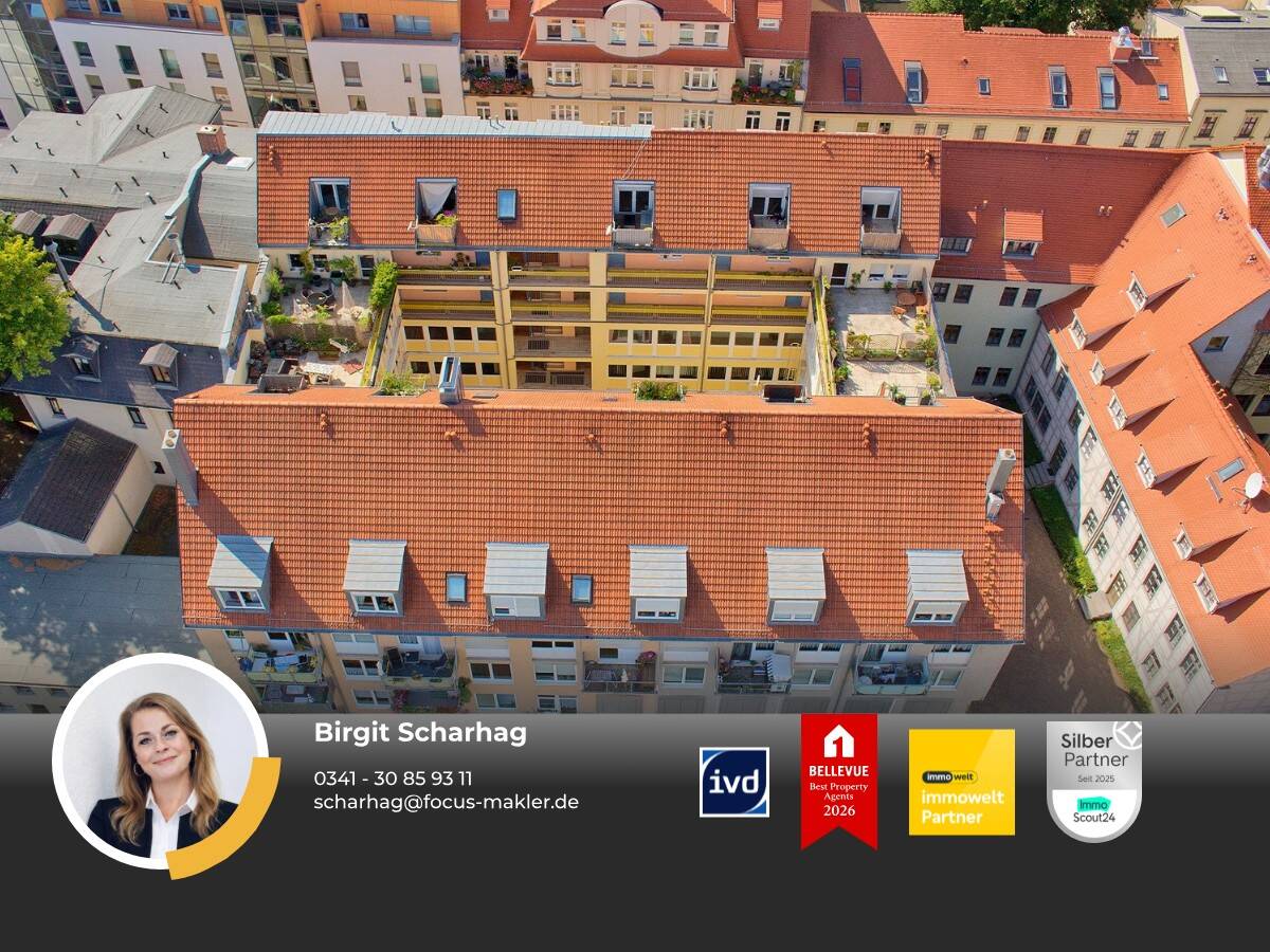 Großzügig und ruhige 2-Zimmer-Wohnung mit zwei Balkonen in zentraler Lage der Hallenser Altstadt !, 6108 Halle (Saale) (Altstadt Giebichenstein Innenstadt Paulusviertel Saaleaue)