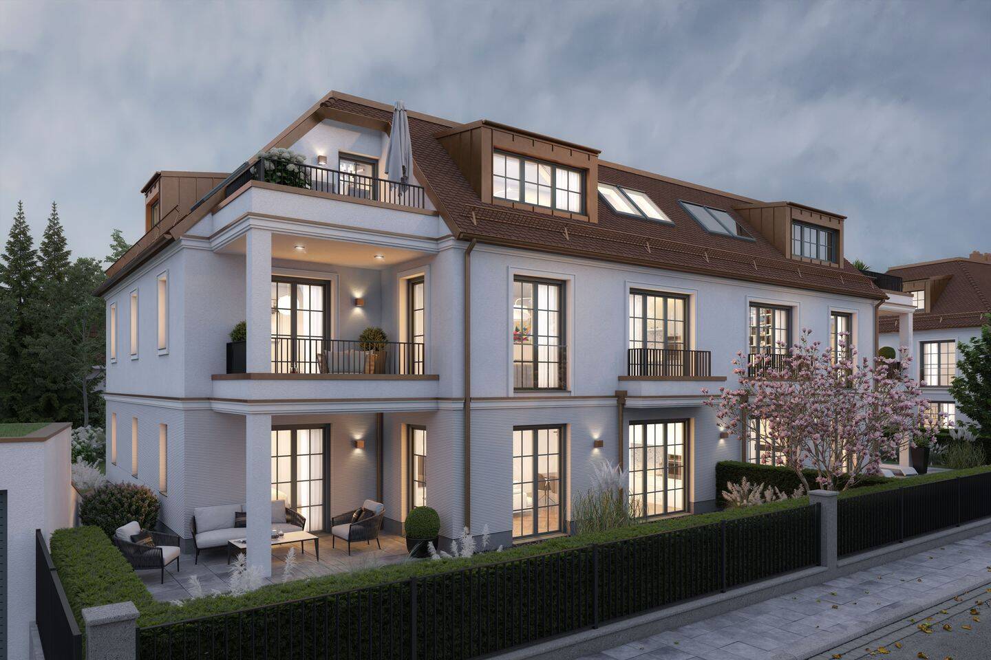 Exklusive, lichtdurchflutete 4-Zimmer-Gartenwohnung über 2 Ebenen (EG + UG), 81927 München (Bogenhausen)