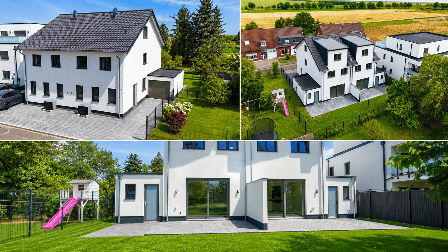 Exklusive Neubau-Doppelhaushälfte | 181 m² | Design-Treppe | Großes Dachstudio | A+ | Garage, 52388 Nörvenich