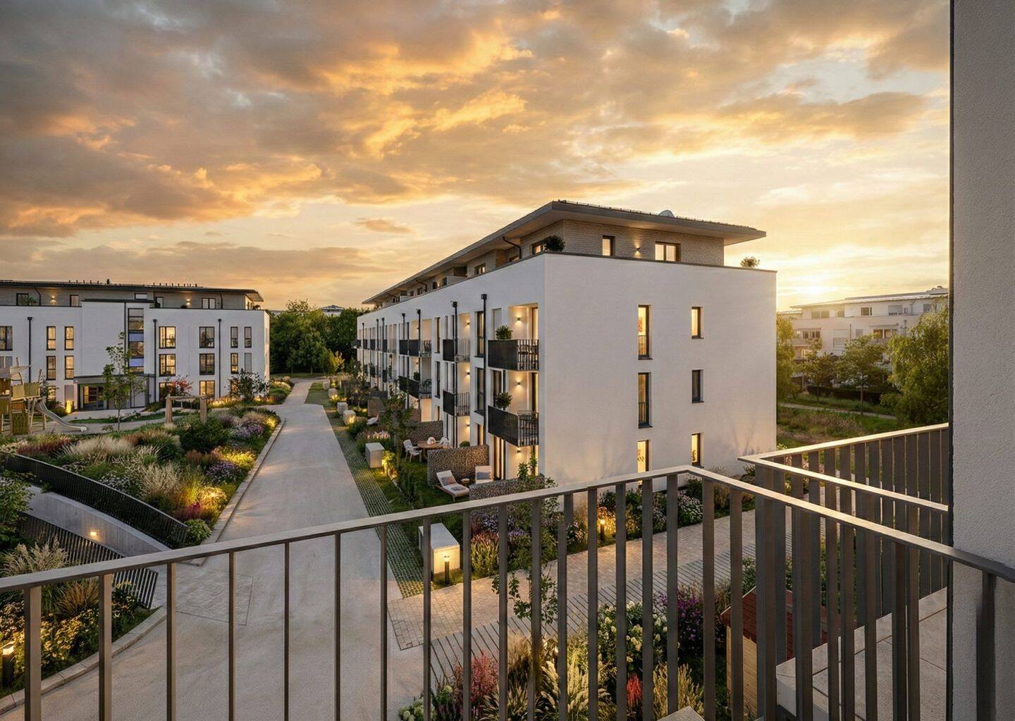 3-Zimmer-Wohnung in südlicher Ausrichtung mit hochwertigen Badezimmern und Balkon, 85540 Haar (Trudering-Riem)