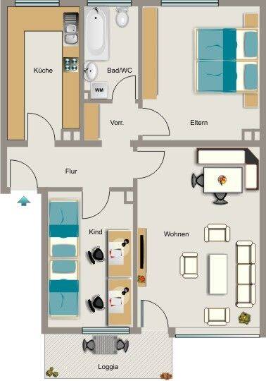Bezugsfertige Wohnung – Einfach Möbel rein und Füße hoch!, 40231 Düsseldorf (Eller Lierenfeld)
