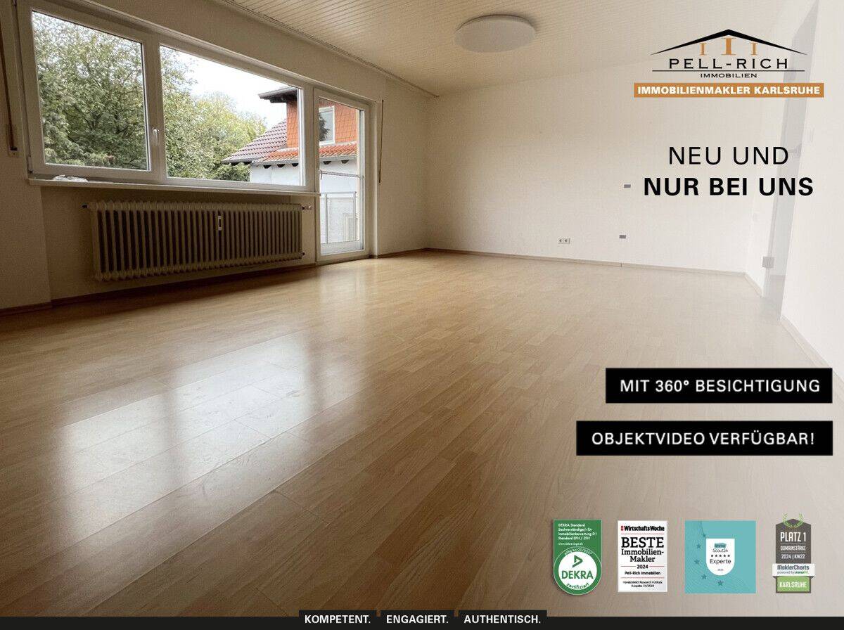 WIRKUNGSVOLL: attraktive Dreizimmerwohnung mit Balkon im Stadtteil Knielingen zur Miete!, 76187 Karlsruhe (Knielingen Maxau Mühlburg Nordweststadt)